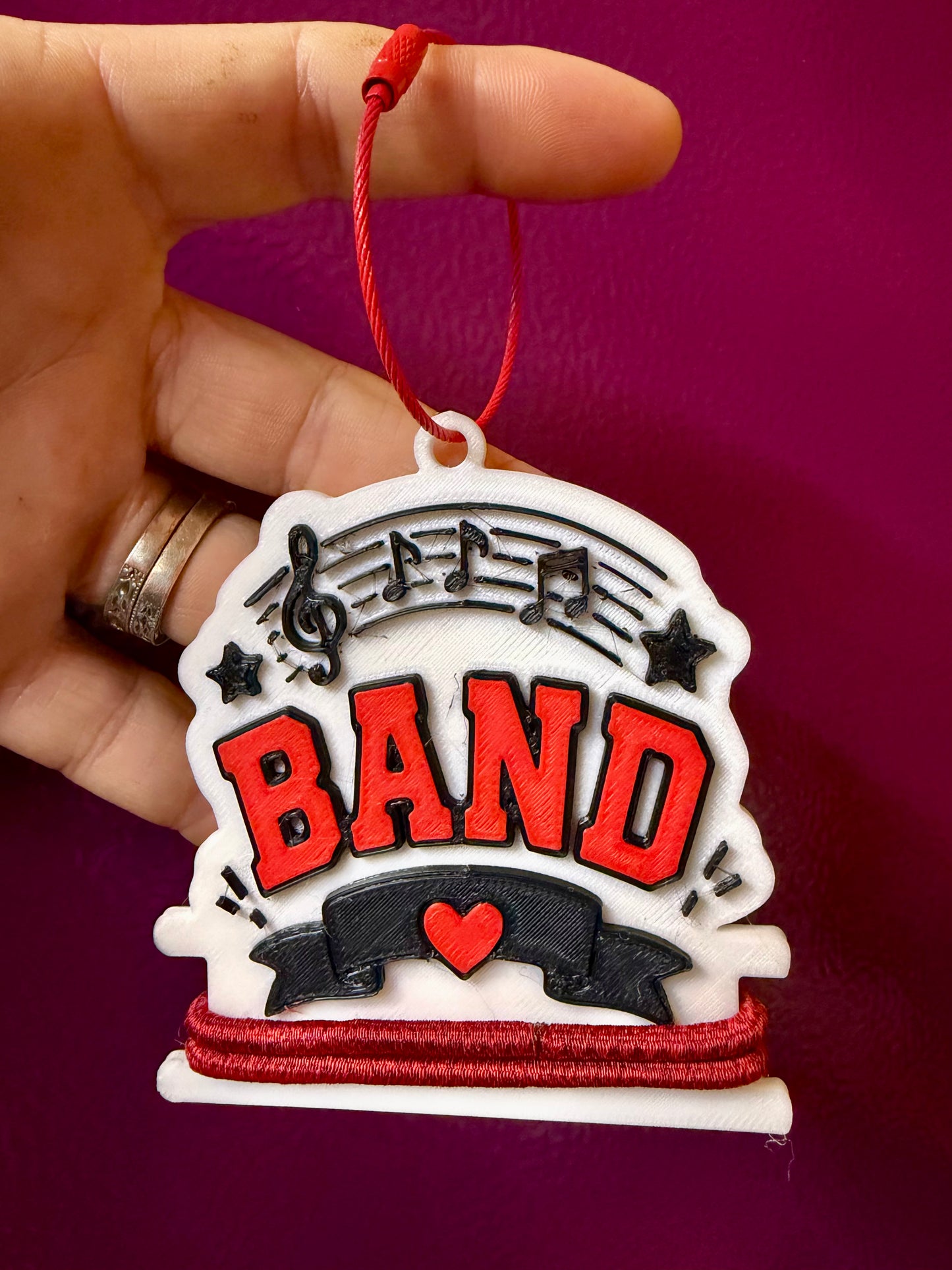 Band Hair Tie Holder Keychain