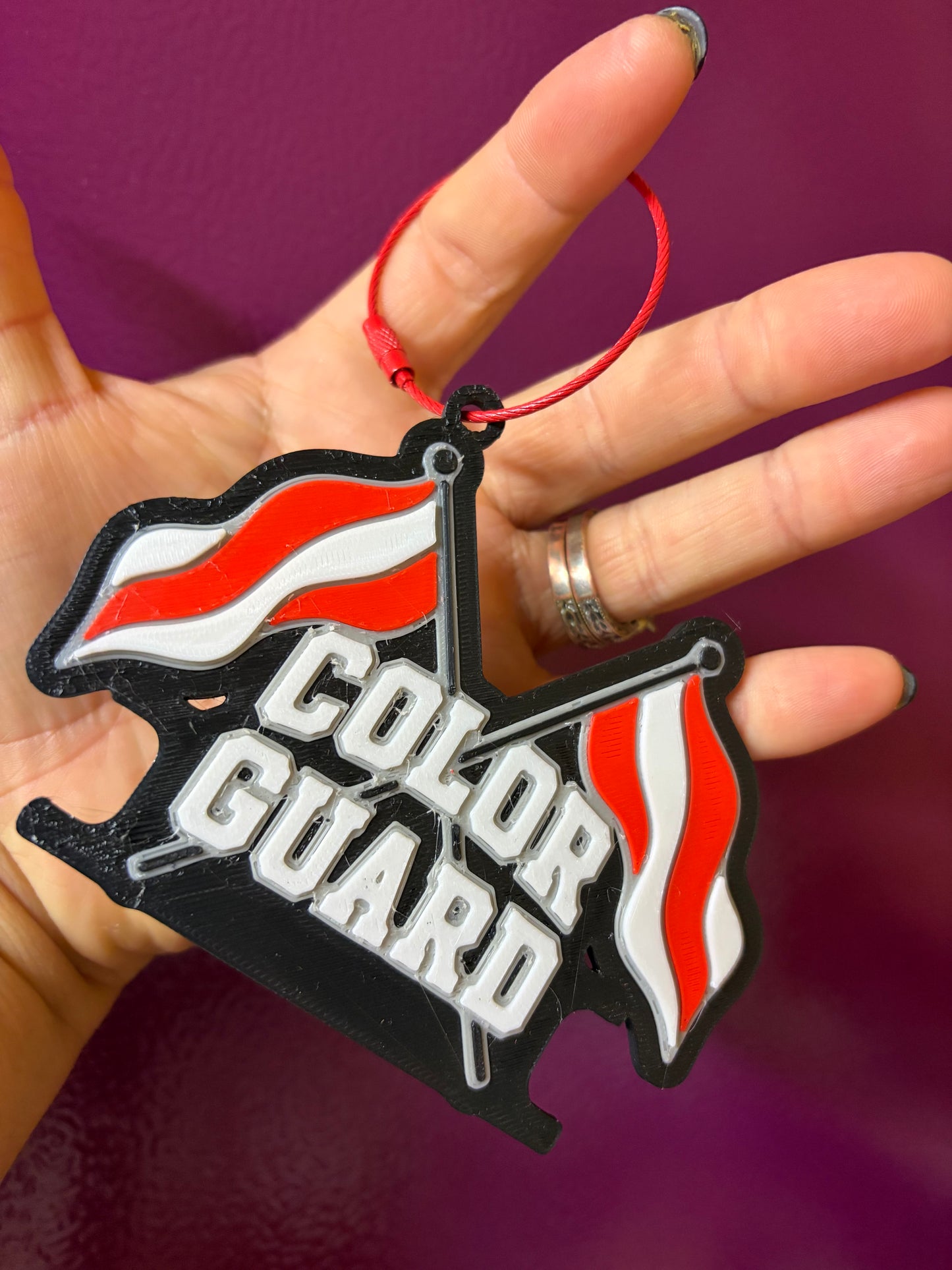 Color Guard Hair Tie Holder Bag Charm