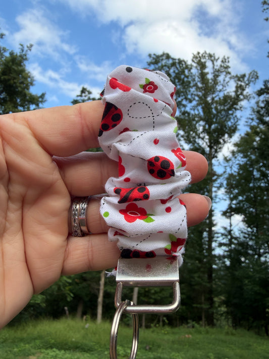 Lucky Ladybug Scrunchie Wristlet