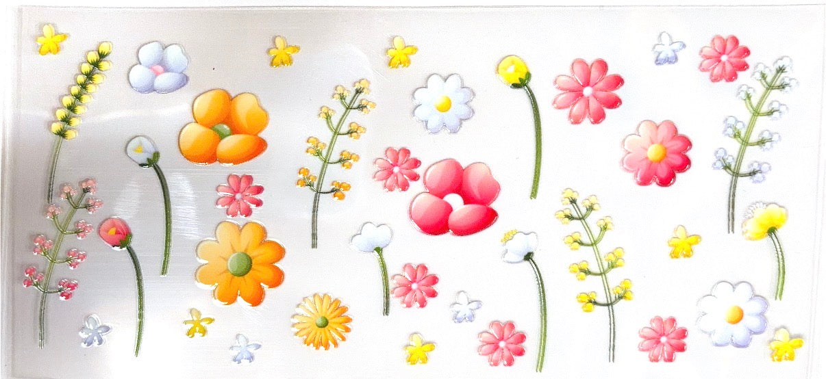 Spring florals glass can 16oz