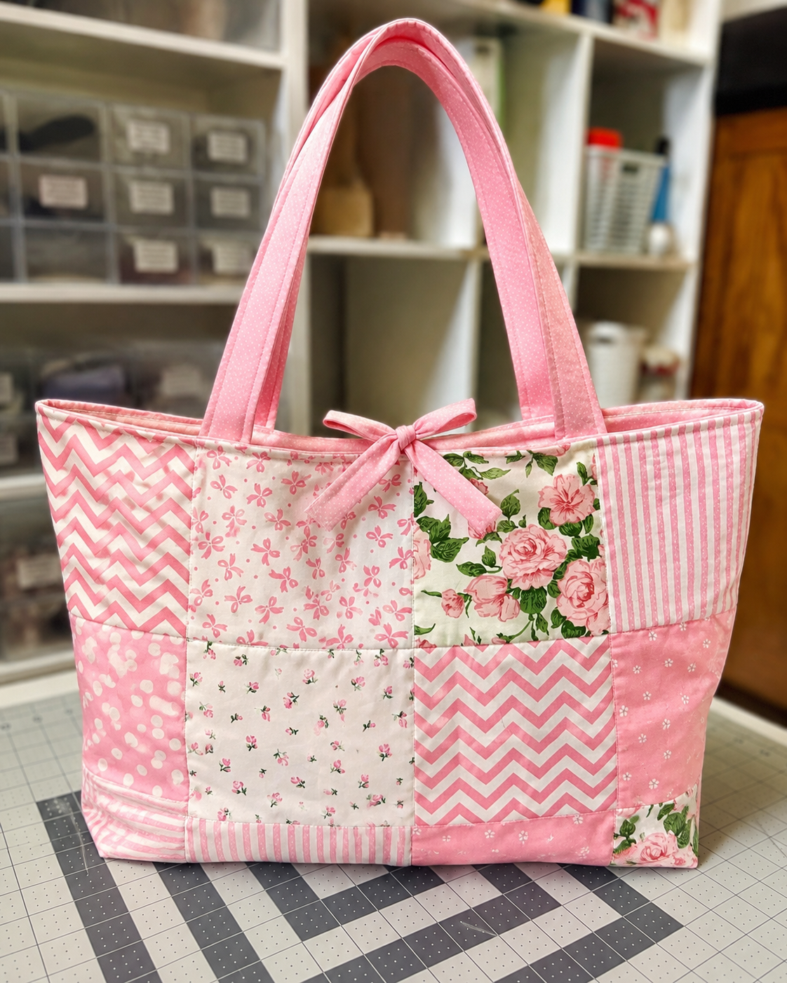 Pretty in Pink Patchwork Tote