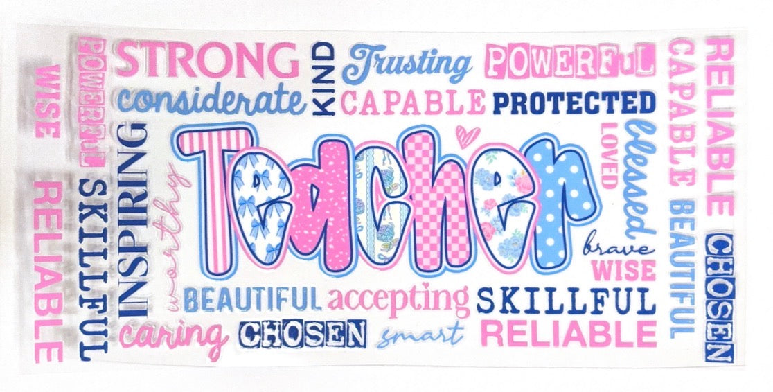 Teacher Affirmation Glass Can 16oz