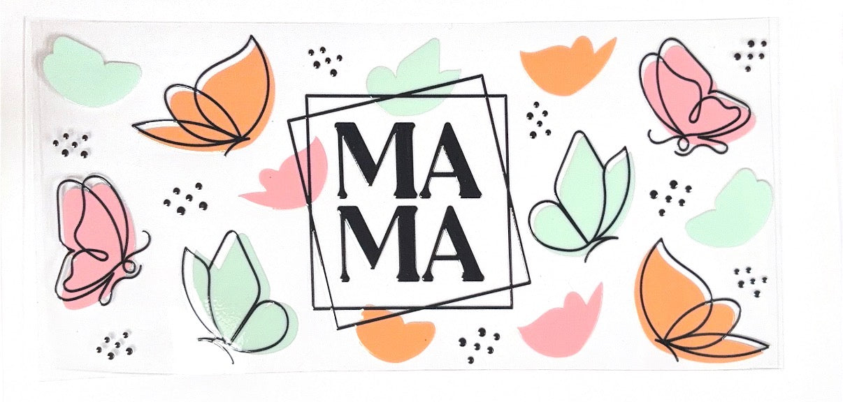 Butterfly Mama Glass Can 16oz