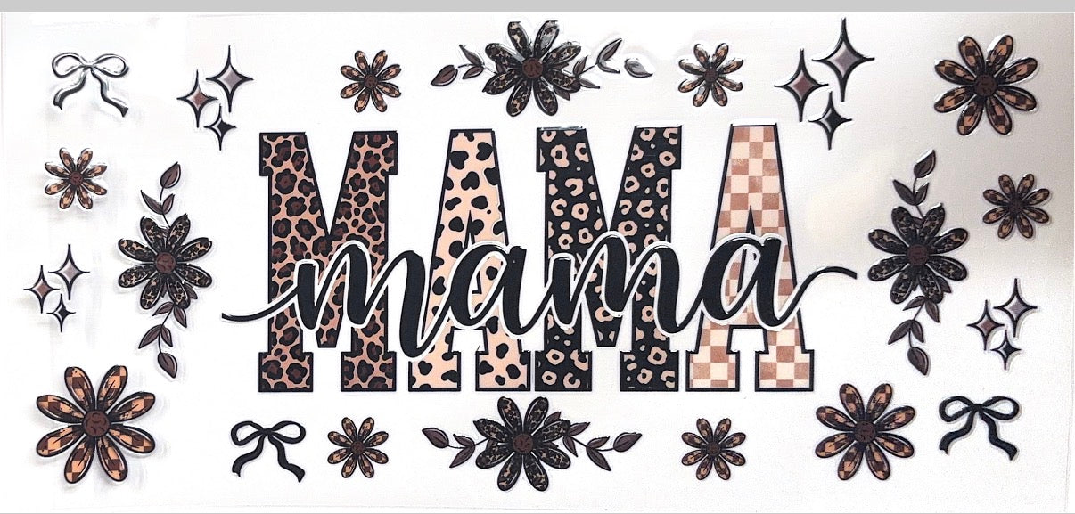 Leopard Mama Glass Can 16oz