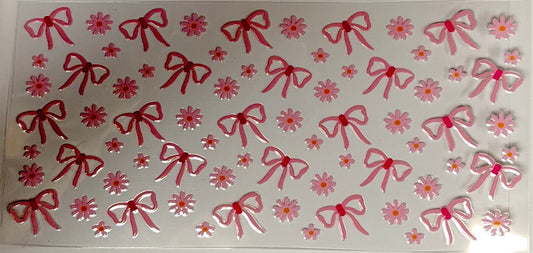 Bows and Dasies Glass Can 16oz