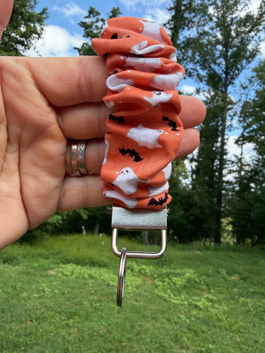 Ghost & Bat Scrunchie Wristlet
