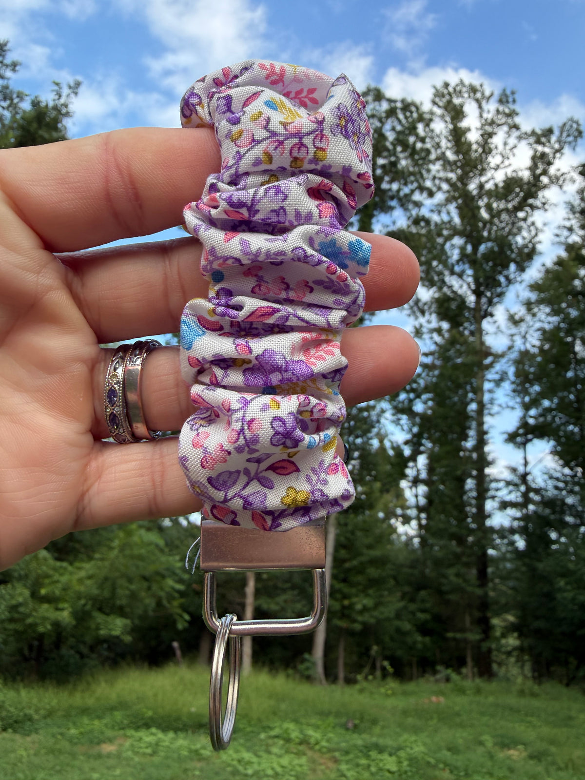 Wildflower Whimsy Scrunchie Wristlet