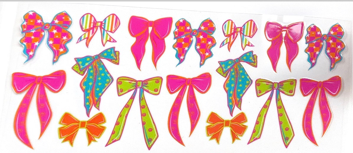 Neon Bows Glass Can 16oz