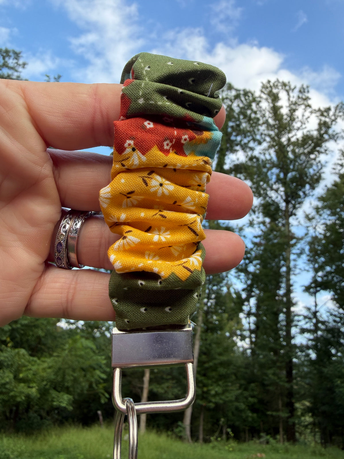 Harvest Meadow Scrunchie Wristlet