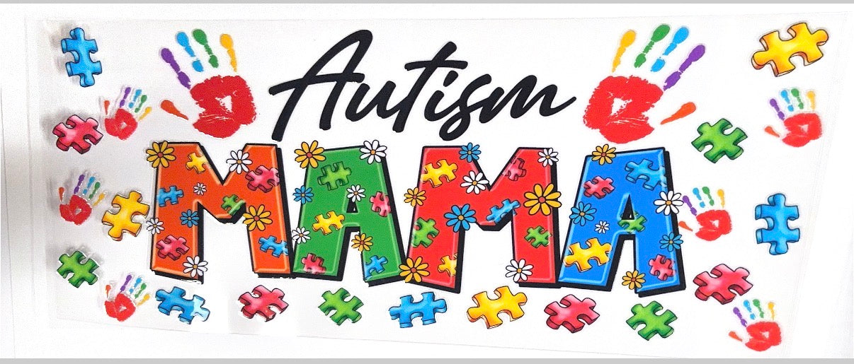 Autism Mama Glass Can 16z