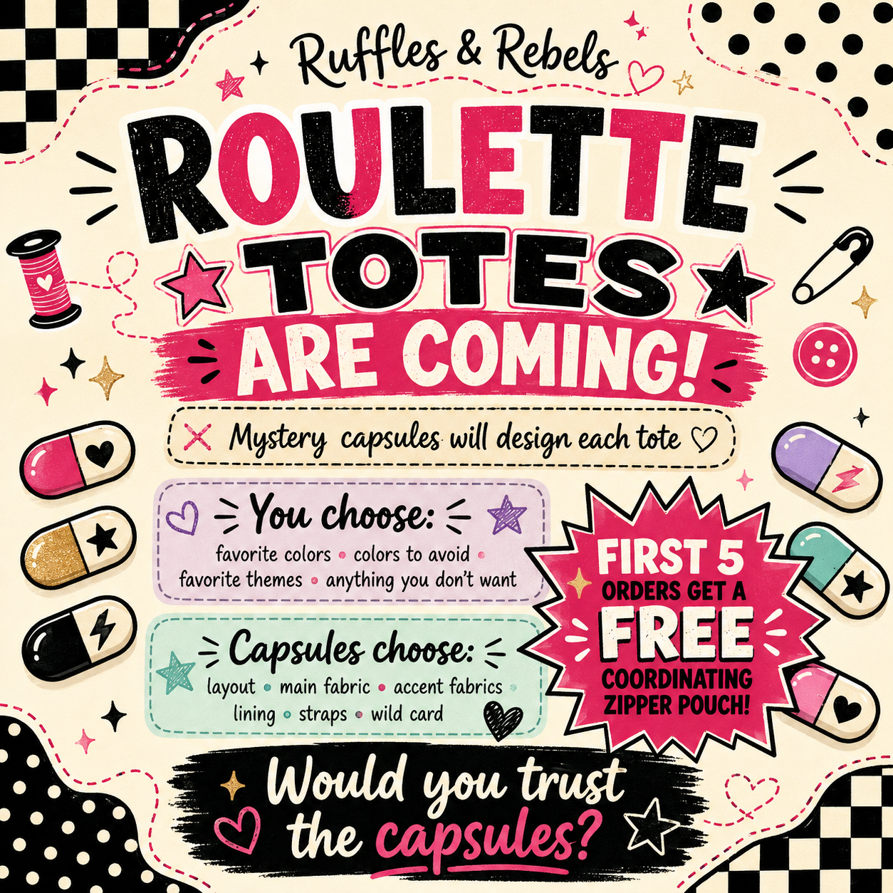 Roulette Large Mystery Tote’