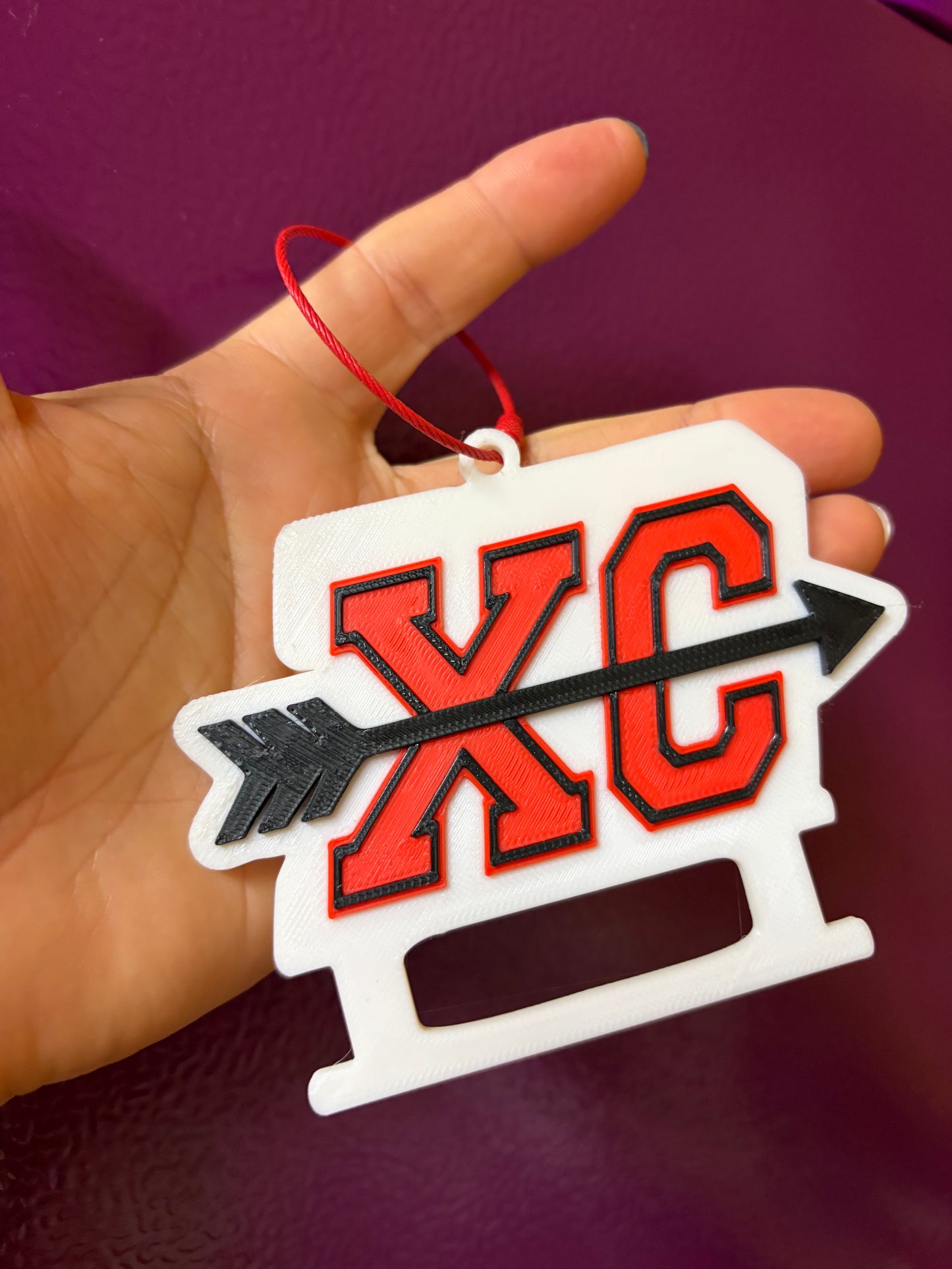 Cross Country Hair Tie Holder Bag Charm