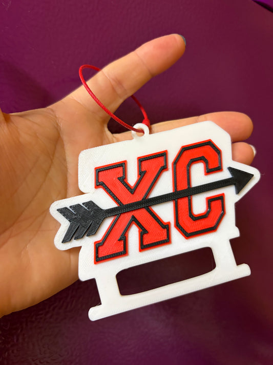 Cross Country Hair Tie Holder Bag Charm